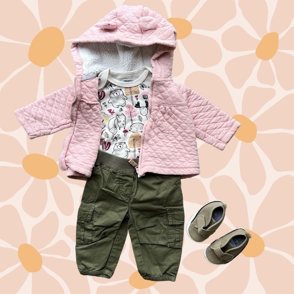 Granola Baby 3-6 month Outfit Bundle